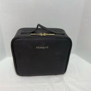 Niceland Travel Case 3 LED Lighted Mirror cosmetic organizer black